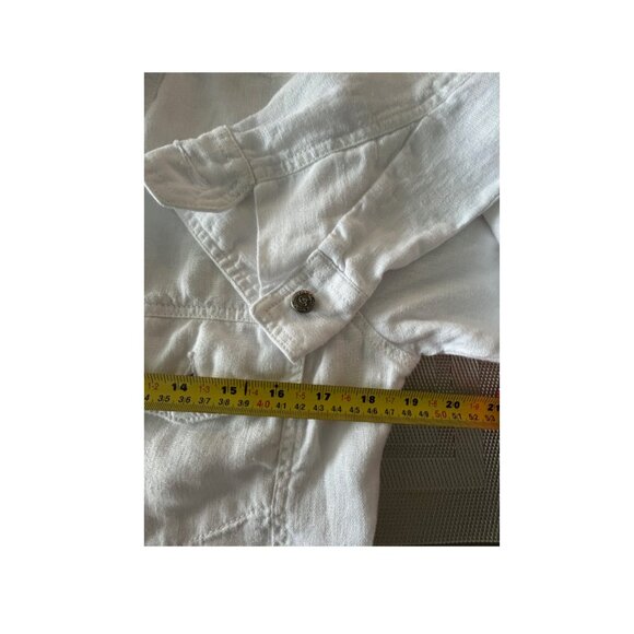 Claudio Milano White Linen Top S - Picture 11 of 11